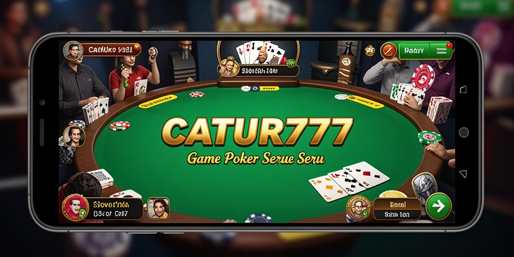 Tampilan gameplay poker yang seru dan menarik di CATUR777.