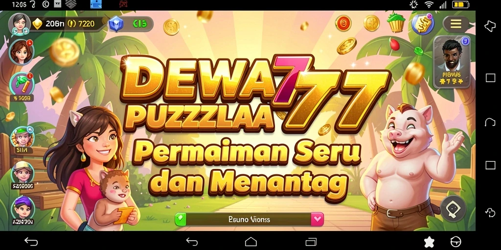 Gameplay DEWA777 menampilkan tantangan puzzle yang seru dan interaktif.