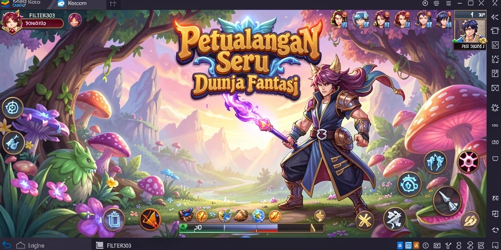 Tangkapan layar menunjukkan aksi seru dalam gameplay FILTER303.