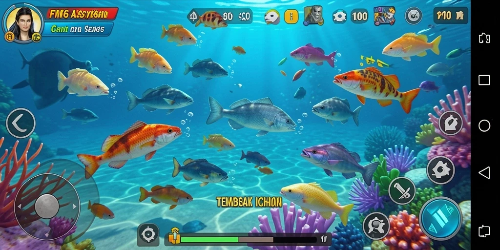 Tampilan gameplay Tembak Ikan yang menawan dan penuh aksi.