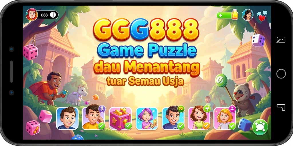Screenshot GGG888 menampilkan momen bermain teka-teki seru.
