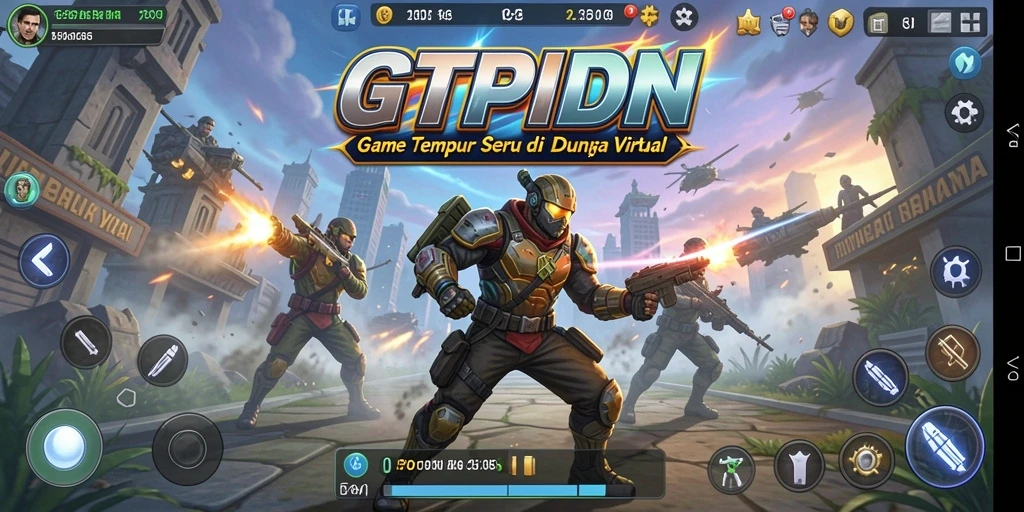 Gambaran gameplay seru di GTPIDN dengan aksi tempur yang mendebarkan.