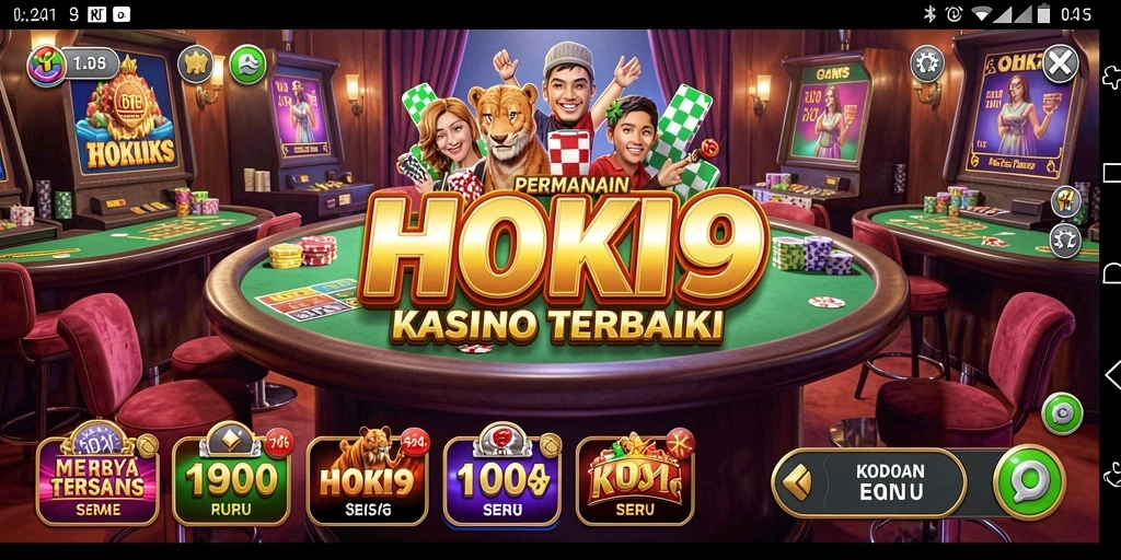 Tampilan gameplay HOKI9 menunjukkan suasana kasino yang seru dan mengasyikkan.