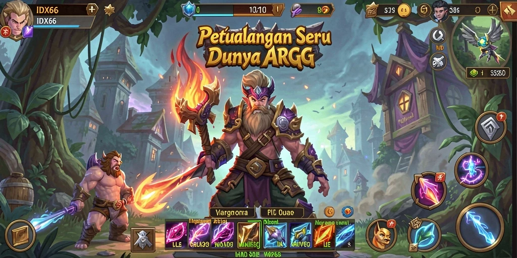 Screenshot menunjukkan aksi seru dan pertarungan dinamis dalam game ARPG IDX66.