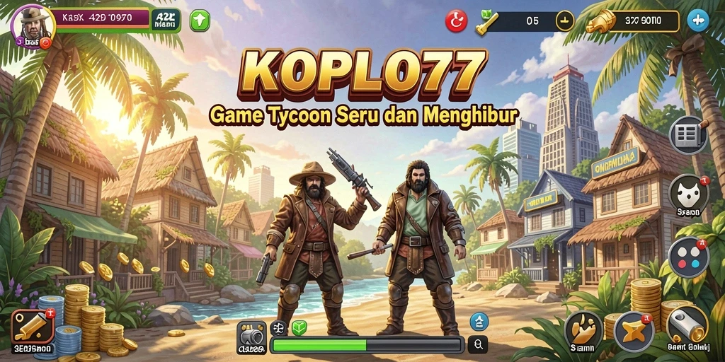 Tampilan gameplay KOPLO77 yang penuh warna dan dinamis.