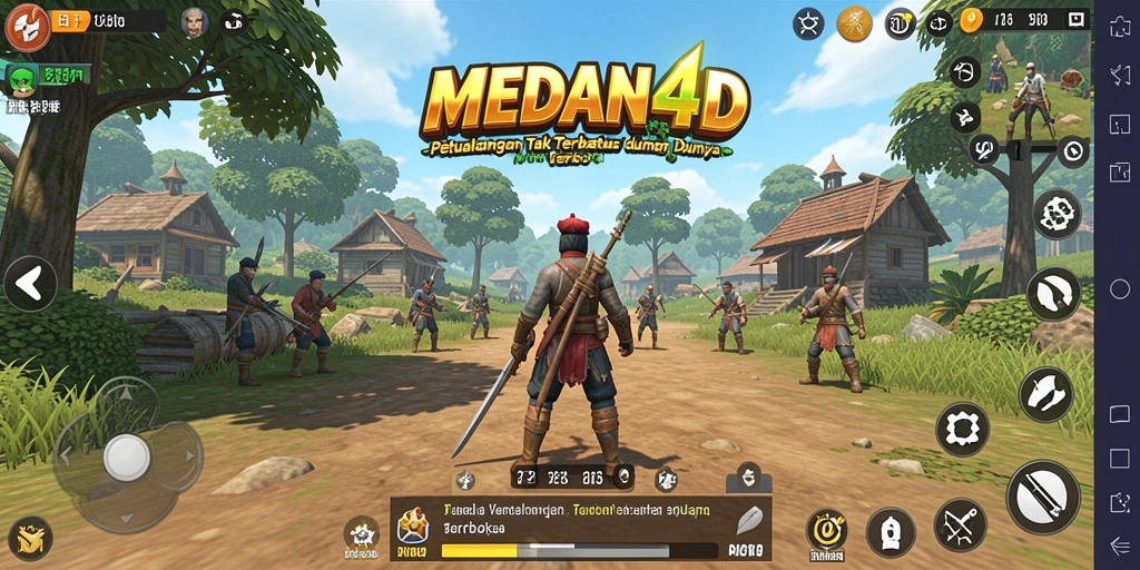 Screenshot gameplay MEDAN4D menampilkan petualangan di dunia terbuka yang luas dan dinamis.