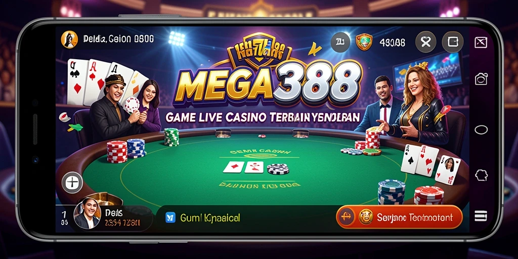 Tampilan gameplay Live Casino yang menggembirakan dan interaktif di MEGA388.