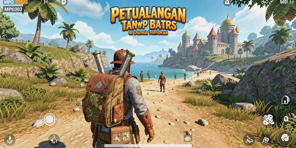 Screenshot MPO303 menunjukkan petualangan seru di dunia terbuka.