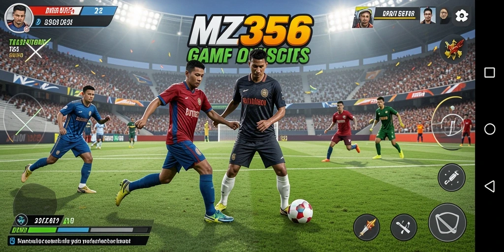 Screenshot gameplay MZ356 yang menampilkan aksi olahraga seru.