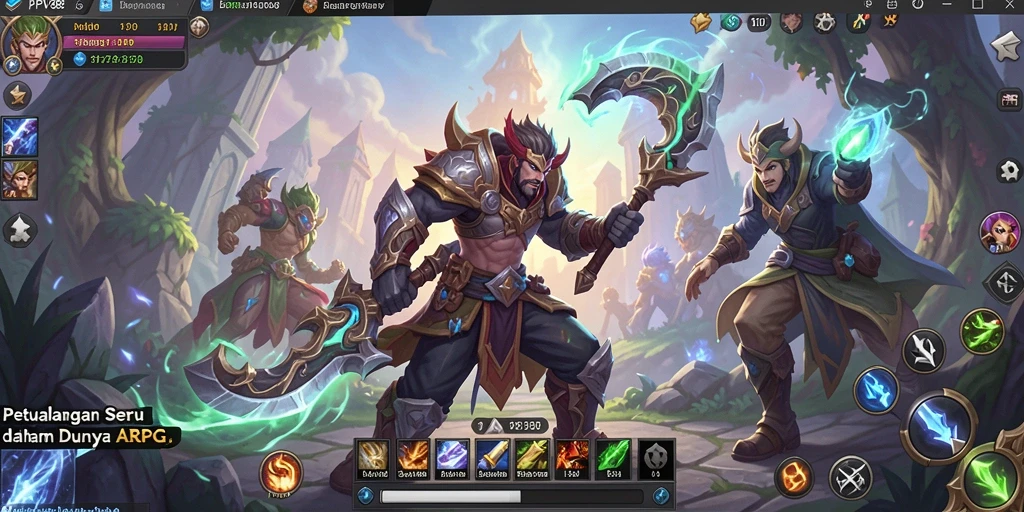 Tampilan menakjubkan dari gameplay ARPG PPV88 penuh aksi.