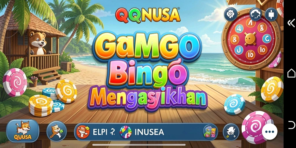 Tangkapan layar permainan QQNUSA yang menunjukkan keseruan Bingo.
