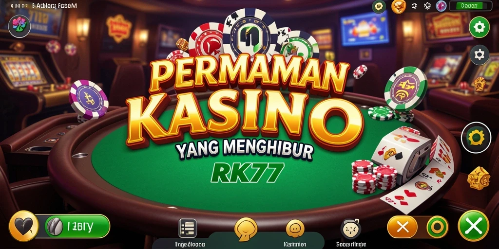Tangkapan layar utama RK77 menunjukkan gameplay Kasino yang menegangkan.