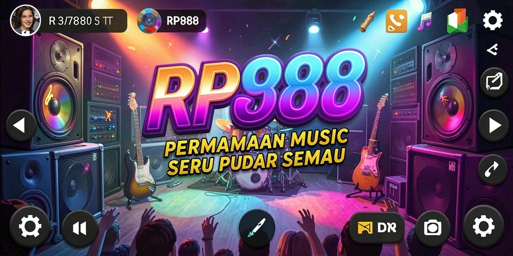 Tampilan gameplay seru di RP888 dengan variasi lagu.