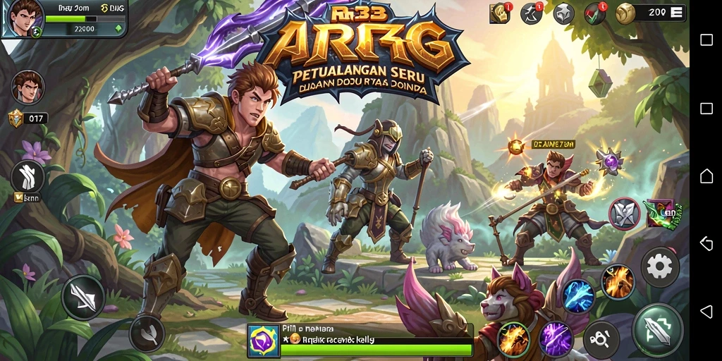 Tampilan gameplay menegangkan di dunia ARPG RR33.