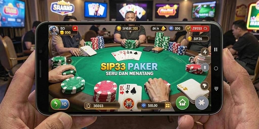 Gameplay seru SIP33 dengan kartu dan taruhan Poker.