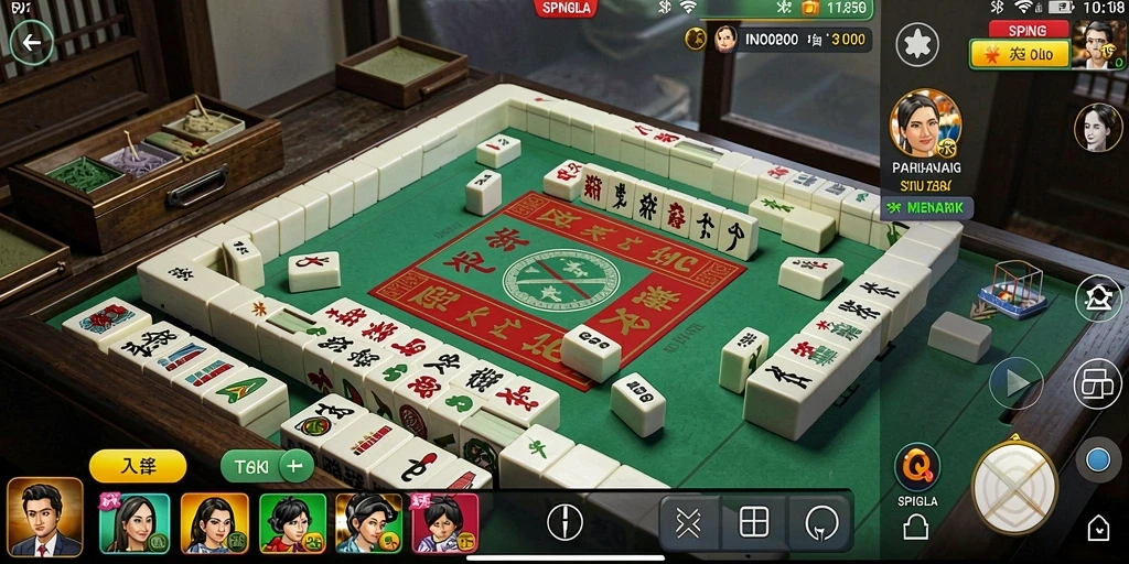 Screenshot gameplay dari SPINGILA menampilkan tantangan Mahjong yang menarik.