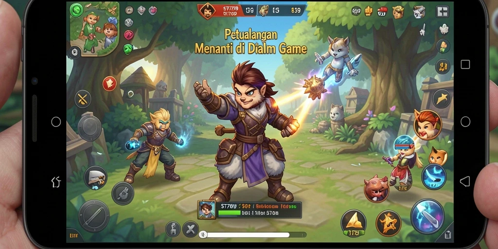 Screenshot utama ST789 menampilkan aksi gameplay petualangan yang mendebarkan.