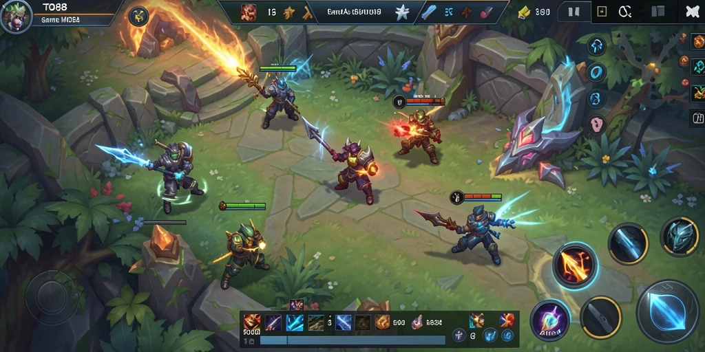 Tampilan gameplay yang mendebarkan dalam TO88 dengan aksi MOBA.