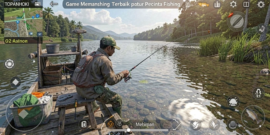 Gameplay seru memancing berbagai jenis ikan di TOPANHOKI.