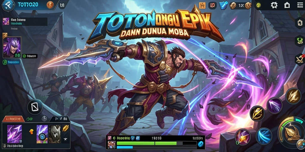 Tampilan gameplay seru TOTO20 yang penuh aksi MOBA.