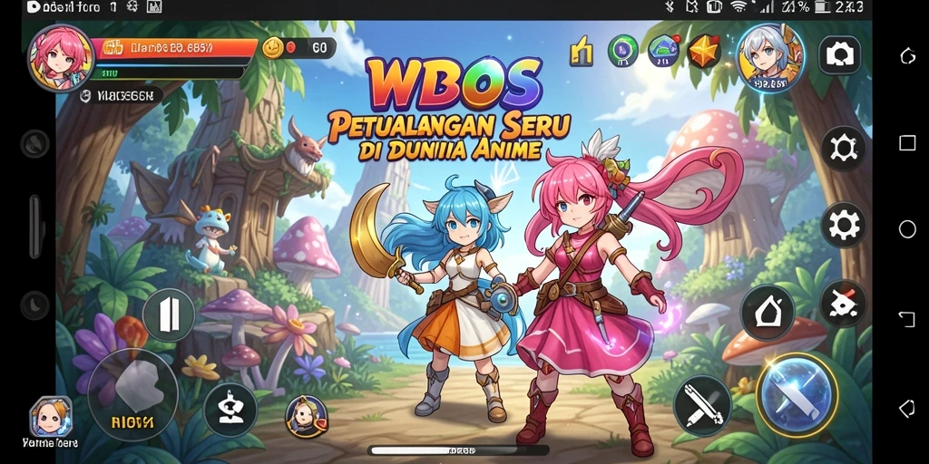 Tampilan gameplay menarik dalam WDBOS dengan karakter Anime yang ikonik.